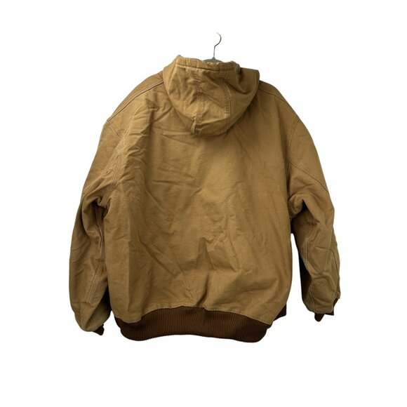 VTG Carhartt Jacket Men 3XL Hooded Full Zip Workwear J140 BRN Quilted Lined USA - Picture 2 of 16